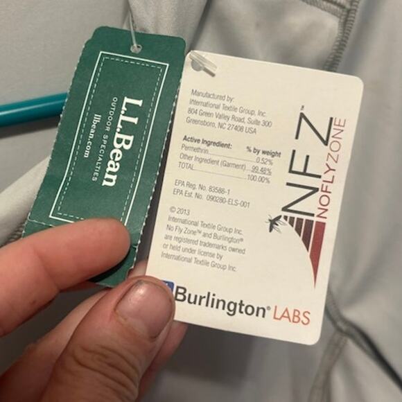 L. L. Bean Hoody No Fly Zone Hooded Pullover NWT in Gray Women Misses size Small - Picture 7 of 13